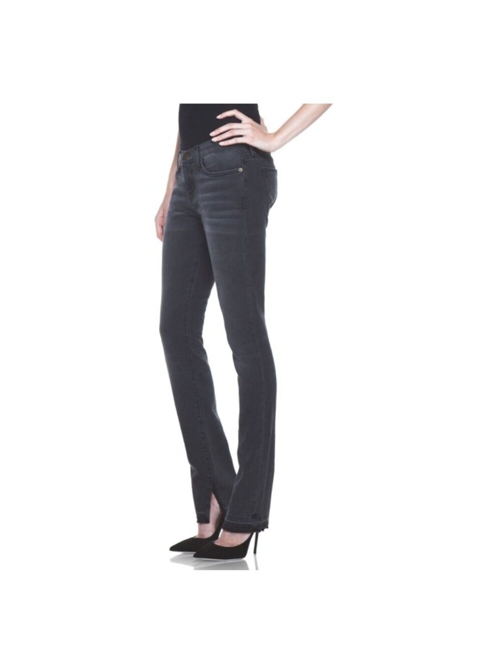 NWT Current/Elliott The Side Cut Skinny Wolverine Gray Jeans 25